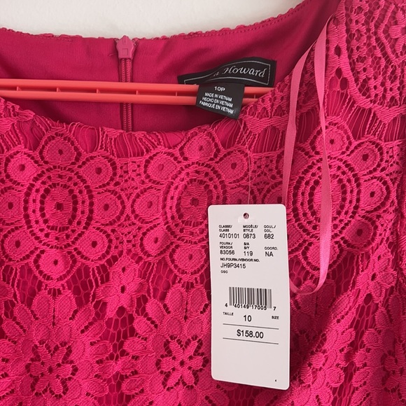 Brand New Fuschia Pink Lace dress- Size 10 - Picture 3 of 3
